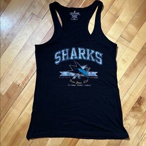 Women’s Black Sharks Graphic Racerback Tank Top